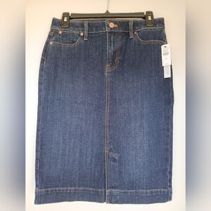 Talbots blue jean skirt size 2P